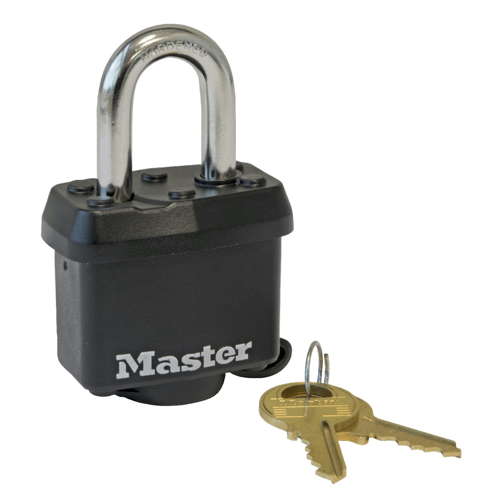 Master Lock 311D Covered Laminated Padlock, Black - Cargo Protectors, Inc.